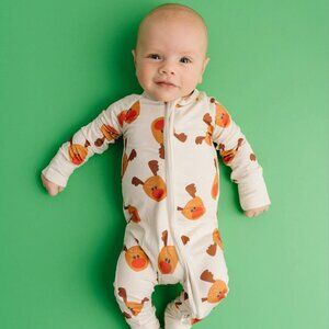 The Little One Shop Bamboo Zippy Reindeer 3-6 months Christmas red NWT